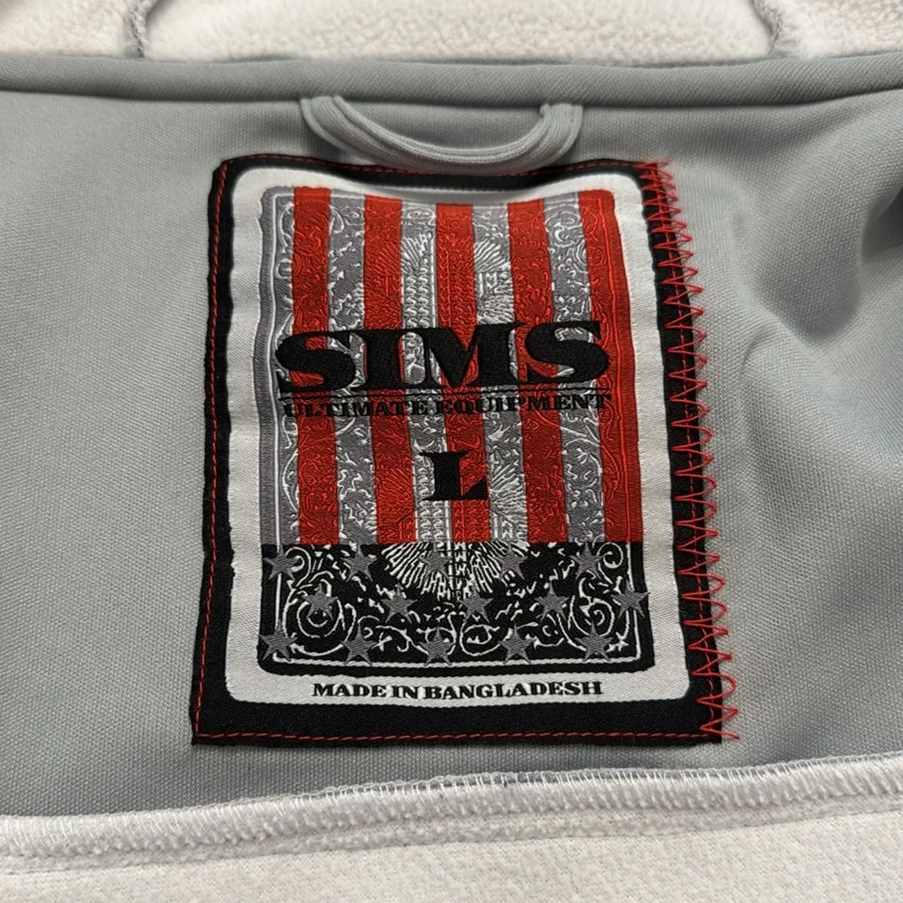 Sims Ultimate Equipment Full Zip Hoodie Jacket Size Large Fleece Lined Gray